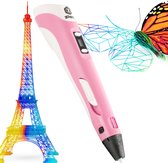 Ziggy 3D pen met 20 meter Filament in 4 kleuren - 3D pennen 3 in 1 Premium Pakket - 3D printer met teken placemat - Roze