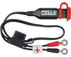 OptiMate MONITOR O-124 12V Accu-Status- en Laadsysteem Monitor – Permanente Accukabel met 4LED-Indicator & SAE-Connector – Weerbestendig Tot -40 °C – Voor 12V Loodzuur (AGM, STD, GEL)