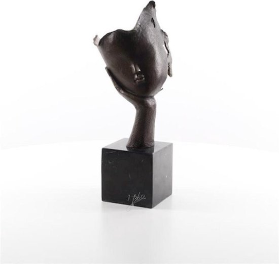 Sculpture - Sculpture en bronze Face sur place - Sculpture Face - 36,8 cm de haut