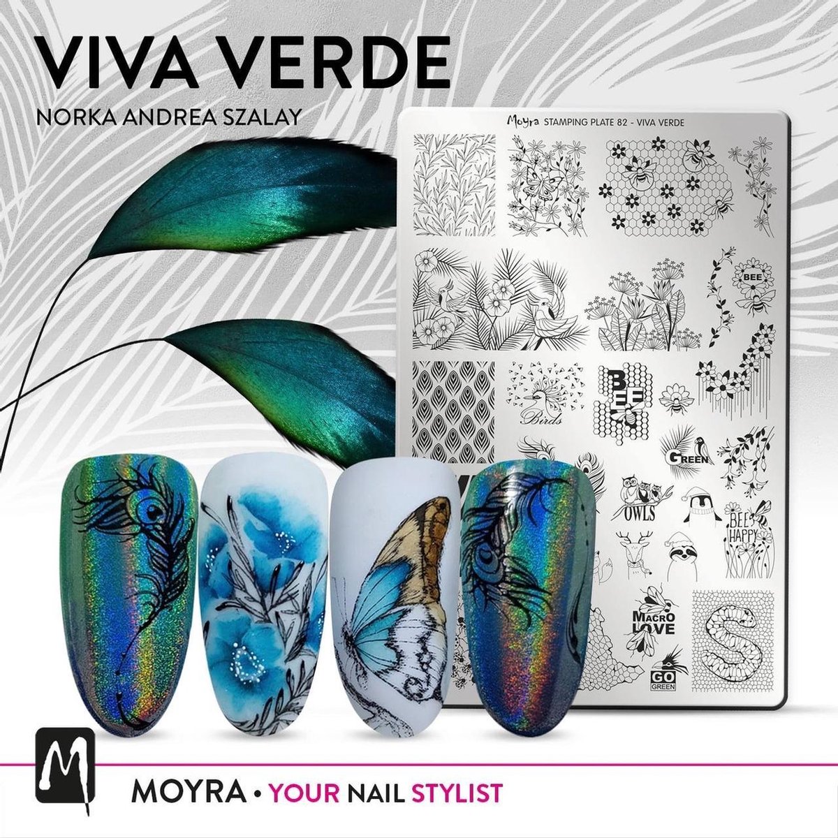 Goedkoopste Moyra Stamping Plate 82 - Viva Verde