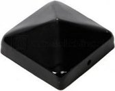 Paalornament Zwart Gepoedercoat Piramide 71x71 mm