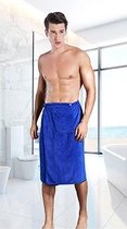 Omslaghanddoek met elastieken band voor mannen - heren saunakilt - sauna handdoek met knoopsluiting - sauna kilt - saunadoek met elastieken band- met 3 drukknopen voor maat S tot maat L- 100x70cm