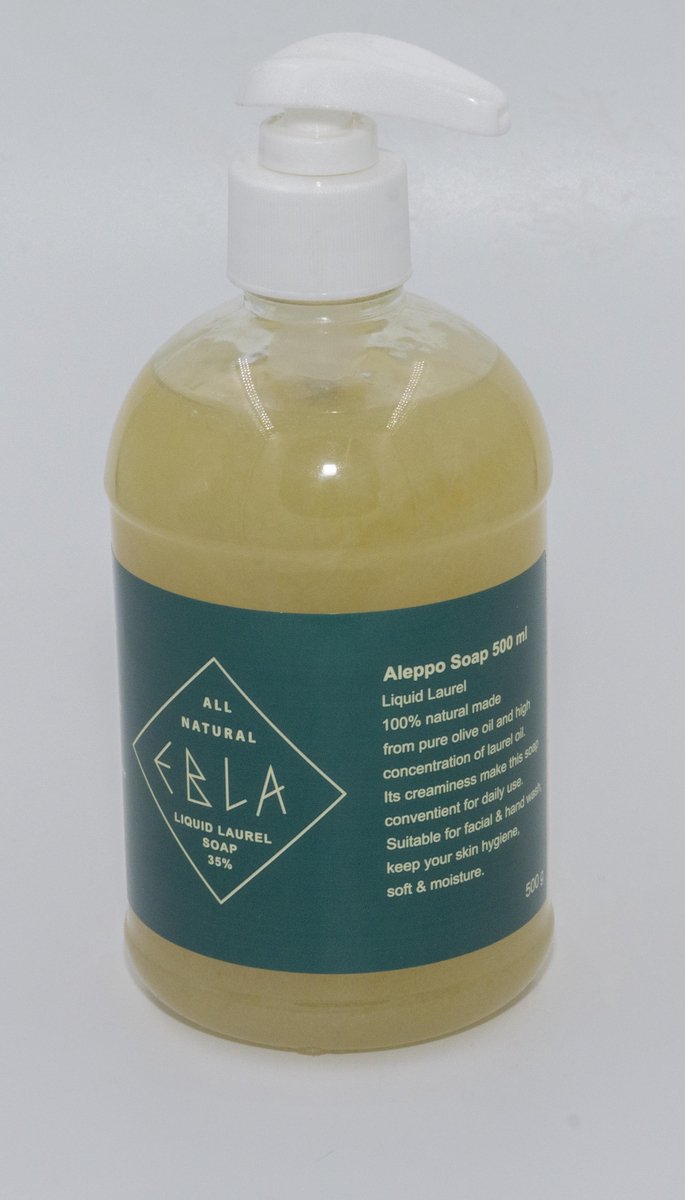 Aleppo zeep vloeibare olijfoliezeep met 35% laurier 500 ml