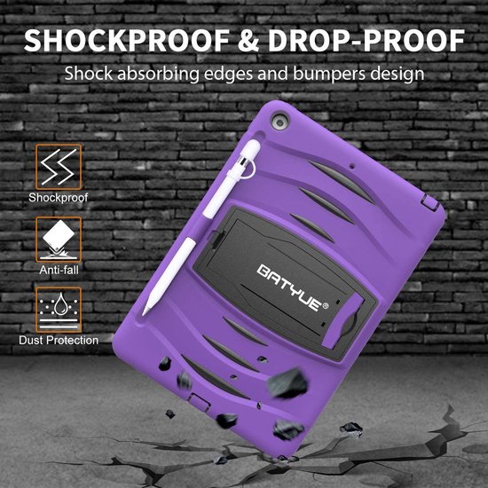 Protecteur de coque iPad 2019/2020 10,2 pouces violet