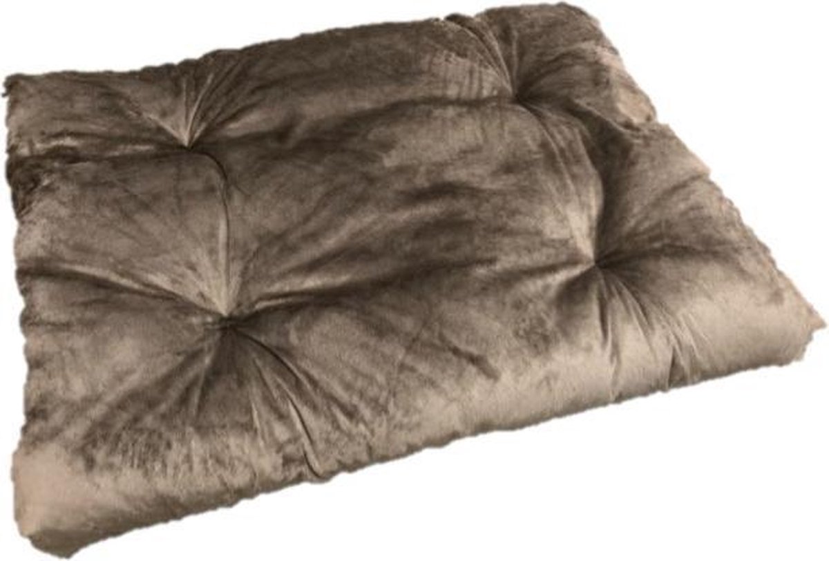 Boefje Hondenkussen Fluweel - 60 x 80 cm - Taupe