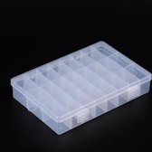 set van 6 sorteerdoosjes met 24 vakjes, 19,6 x 13,3 x 3,7cm