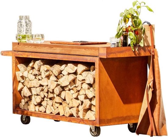 OFYR Mise en Place Tafel Corten 135 PRO Teakhout van OFYR — afbeelding 3