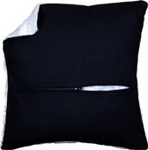 Thea Gouverneur Cross Stitch Kit Coussin dos avec fermeture éclair 235901 - Zwart - coton - Broderie pour adultes