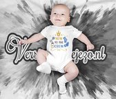 Romper new to the crew - Baby romper met tekst - korte mouw rompertje - maat 74-80 - kraamcadeau  zwangerschapscadeau babyshower baby kleding leuke tekst - rompertjes baby