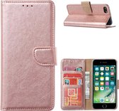 Hoesje voor Apple iPhone 7 / iPhone 8 / iPhone SE (2020) - Book Case - geschikt voor 3 pasjes - Rose Goud