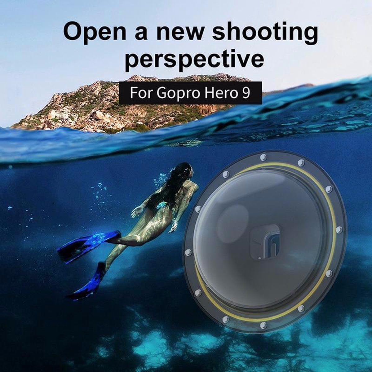 TELESIN Kit d'accessoires de plongée étanche pour GoPro Hero 9