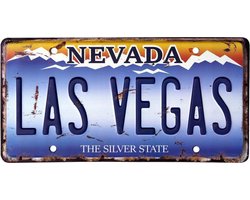 Signs-USA - Souvenir kentekenplaat nummerbord Amerika - verweerd - 30,5 x 15,3 cm - Las Vegas - Nevada