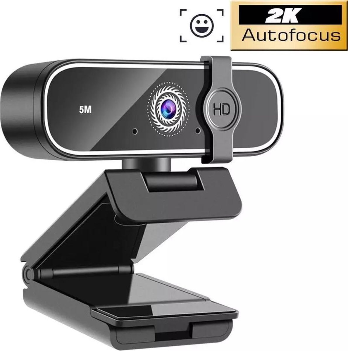 Missan: Webcam 4K FULL HD Met Cover Hoog Kwaliteit Camera Usb / Professioneel AUTOFOCUS Webcam / StreamCam / Webcam voor pc met USB / Camera voor vergadering / Windows en Apple Mac / Meeting / Skype / Facetime / Zoom / Twitch