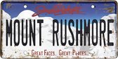 Signs-USA - Souvenir kentekenplaat nummerbord Amerika - verweerd - 30,5 x 15,3 cm - South Dakota - Mount Rushmore