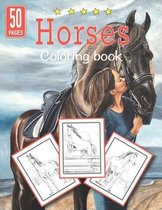 Horses coloring book