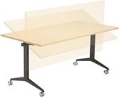 ABC Kantoormeubelen KantinetafelKlaptafel 140CM 80CM Zwart (RAL9011) Licht Eiken