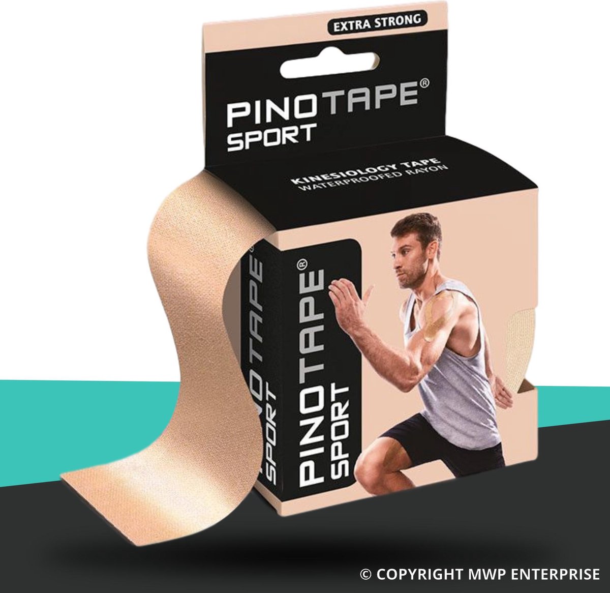 PINO - Kinesiotape - Sporttape - Fysio tape - beige - extra kleefkracht - PINO