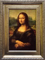 Mona Lisa van Leonardo Da Vinci - kunst in het klein - reproductie - kunst cadeau - ingelijst 15x20cm
