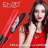 ENZO Beauty Steampod Pro - Stoom Stijltang - ROOD