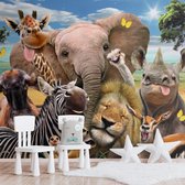 Fotobehang Humor Wilde dieren 260x384 cm Vlies - Reinders