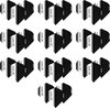 Afbeelding van het spelletje Dragon darts 10 pack darts flights – XQ max – logo – darts flights - black-white