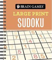 Brain Games- Brain Games - Large Print Sudoku (Orange)