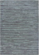 Florence Broadhurst - Slub Charcoal 39405 Vloerkleed - 120x180 cm - Rechthoekig - Laagpolig Tapijt - Design, Modern - Blauw, Zwart