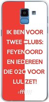 6F hoesje - geschikt voor Samsung Galaxy J6 (2018) -  Transparant TPU Case - Feyenoord - Quote #ffffff