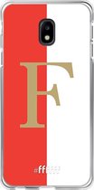 6F hoesje - geschikt voor Samsung Galaxy J3 (2017) -  Transparant TPU Case - Feyenoord - F #ffffff