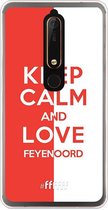 Nokia 6 (2018) Hoesje Transparant TPU Case - Feyenoord - Keep calm