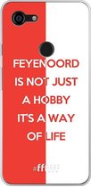 6F hoesje - geschikt voor Google Pixel 3 XL -  Transparant TPU Case - Feyenoord - Way of life #ffffff