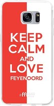 6F hoesje - geschikt voor Samsung Galaxy S7 Edge -  Transparant TPU Case - Feyenoord - Keep calm #ffffff