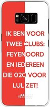6F hoesje - geschikt voor Samsung Galaxy S8 Plus -  Transparant TPU Case - Feyenoord - Quote #ffffff