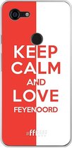 6F hoesje - geschikt voor Google Pixel 3 XL -  Transparant TPU Case - Feyenoord - Keep calm #ffffff