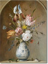 Peinture sur toile Nature morte aux fleurs - Balthasar van der Ast - 75 x 100 cm