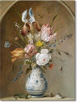 Peinture sur toile Nature morte aux fleurs - Balthasar van der Ast - 45 x 60 cm