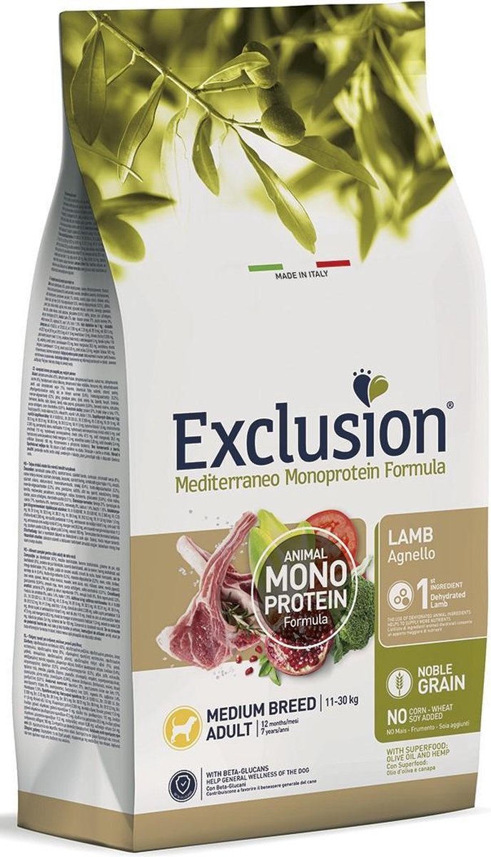 EXCLUSION Exclusion Mediterraneo medium lam 12 kilo