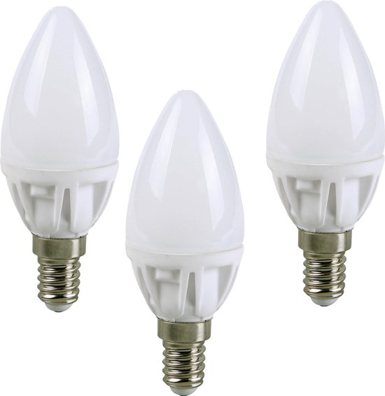 Inwoner stuiten op verontschuldiging EcoSavers Candle LED Lamp 3W E14 Kleine Fitting | Set van 3 stuks |  GS-keurmerk | bol.com