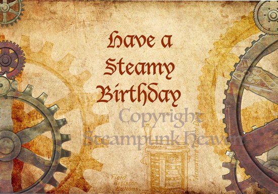 Set De Cartes De Vœux Steampunk James 5 Cartes D Anniversaire Steampunk Bol Com