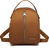 21KBarcelona  Rugtasje - Schoudertas - Handtas - Dames - Small - Satijn - 5L- (2118) Camel Bruin