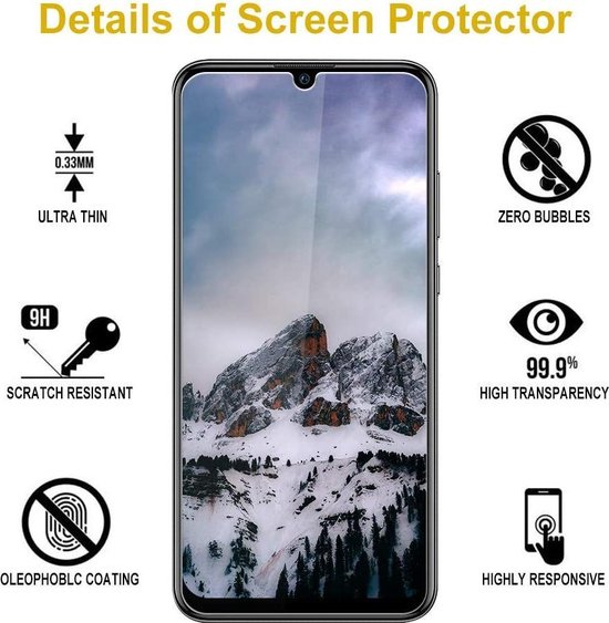 Huawei P Smart 2019 Screenprotector Glas - Tempered Glass Screen Protector - 2x