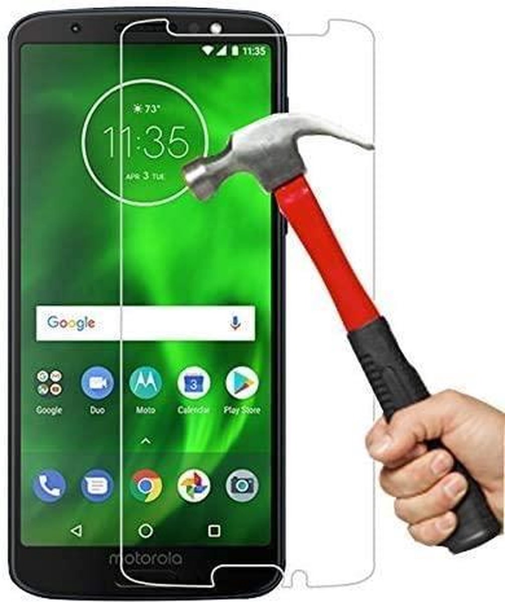 Screenprotector Glas - Tempered Glass Screen Protector Geschikt voor: Motorola Moto G6 - 1x
