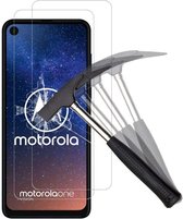 Screenprotector Glas - Tempered Glass Screen ProtectorGeschikt voor: Motorola One  Vision  - 2x