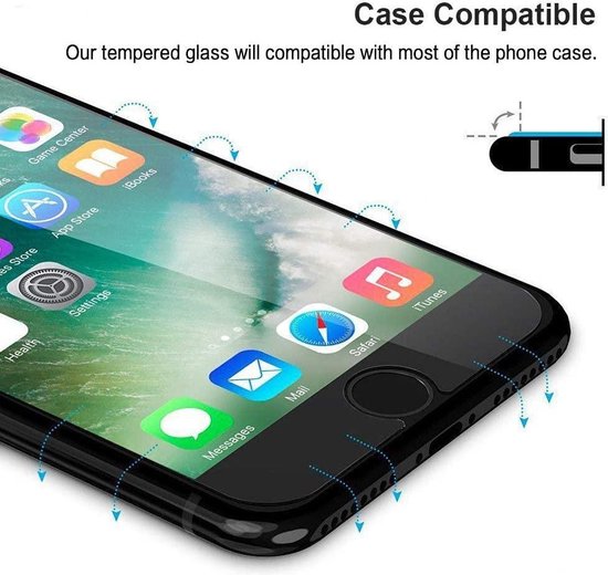 Apple iPhone 6 / 6S Screen Protector Glas - Protecteur d'écran en Tempered Glass trempé - 3x