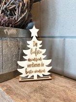 Kerstattentie / Tekst De Liefste Mensen Sierlijk / Kerstboompje Met Ster / Met Tekst / Kerstmis