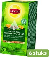 Lipton tea exclusive selection groen thee mandarijn sinaasappel 25 builtjes