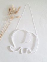 Naamhanger - Babykamer - Kraamcadeau - Handmade - Decoratief - max 4 letters - Wit