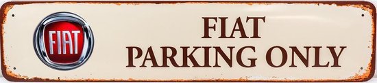 Wandbord - Fiat Parking Only