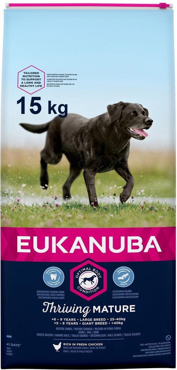 Eukanuba Dog Mature & Senior - Large Breed - Kip - Hondenvoer - 15 kg - Eukanuba