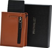 ProWallet Traditional - Pasjeshouder - 11 Pasjes, Briefgeld en Muntgeld - RFID Anti Skim - Bruin